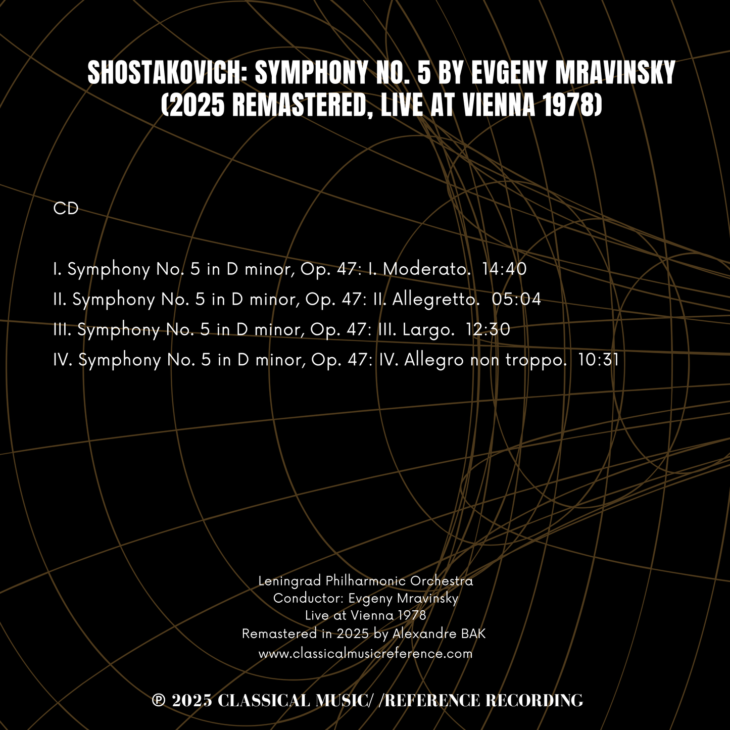 Shostakovich : Symphony No. 5 by Evgeny Mravinsky (2025 Remastered, Live at Vienna 1978)