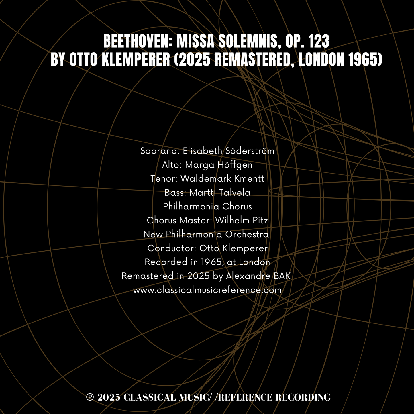 Beethoven : Missa Solemnis, Op. 123 by Otho Klemperer (2025 Remastered, London 1965)