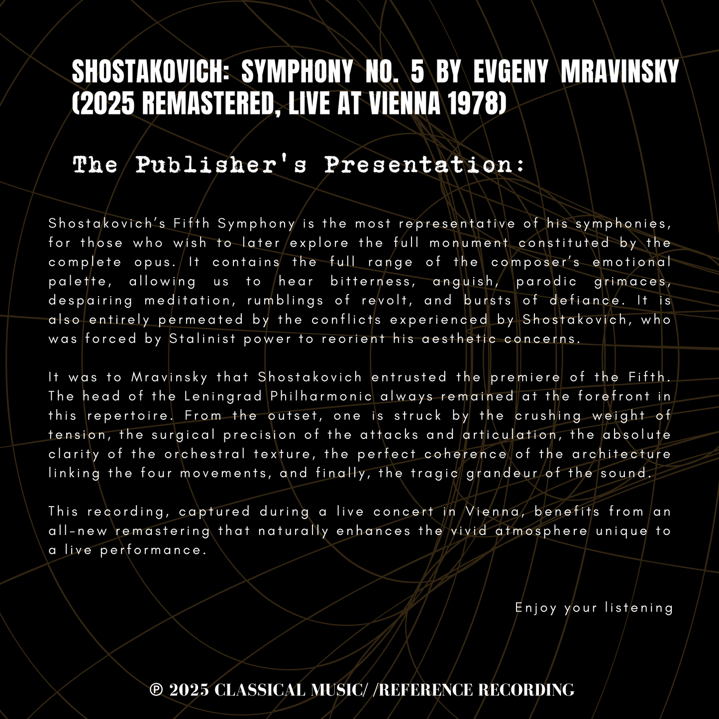 Shostakovich : Symphony No. 5 by Evgeny Mravinsky (2025 Remastered, Live at Vienna 1978)