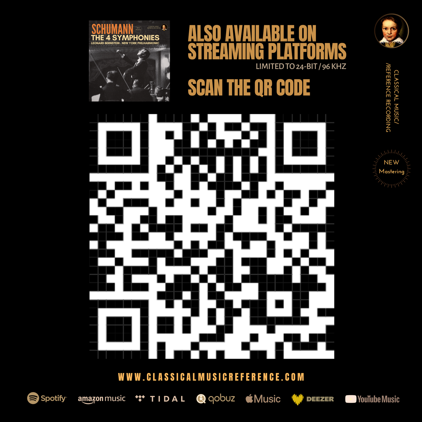 Schumann: The 4 Symphonies by Leonard Bernstein (2023-25 Remastered, New-York 1960)