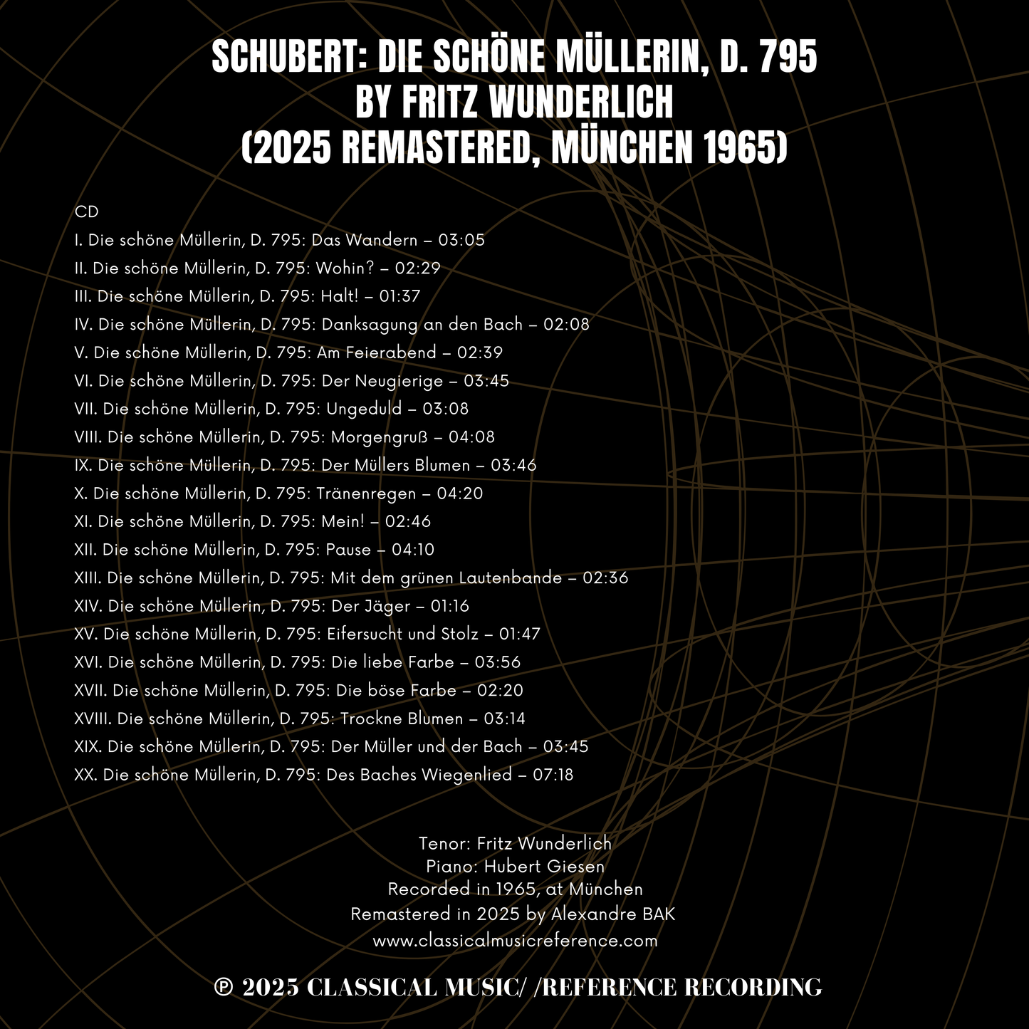 Schubert: Die schöne Müllerin, D. 795 by Fritz Wunderlich (2025 Remastered, München 1965)