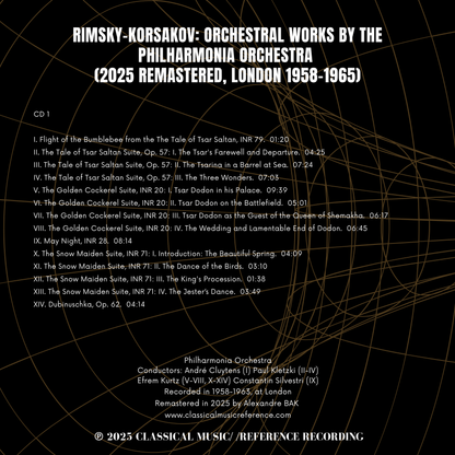 Rimsky-Korsakov: Orchestral Works by the Philharmonia Orchestra (2025 Remastered, London 1958-1965) - CMRR Music Publishing