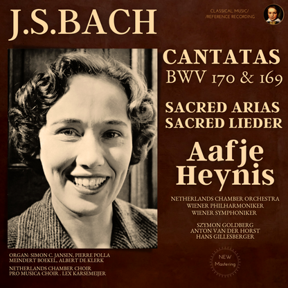 Bach: Cantatas, Sacred Arias, Sacred Lieder by Aafje Heynis (2022 Remastered, Netherlands 1960-63)