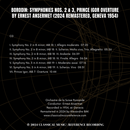 Borodin: Symphonies Nos. 2 & 3, Prince Igor Overture by Ernest Ansermet by Ernest Ansermet (2024 Remastered, Geneva 1954)