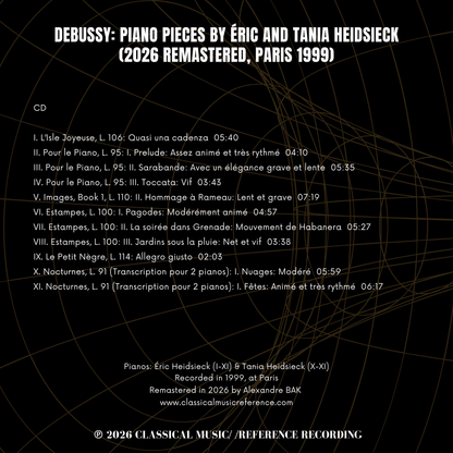 Debussy: Piano Pieces by Éric and Tania Heidsieck (2026 Remastered, Paris 1999)