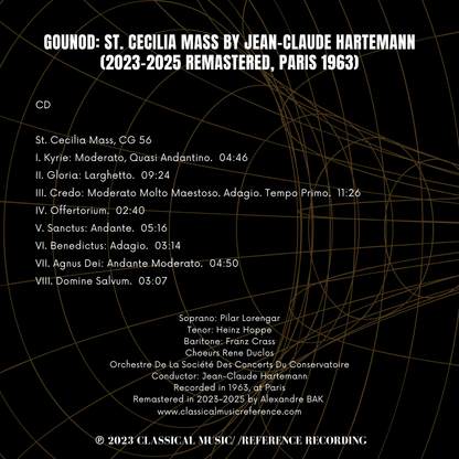 Gounod: St. Cecilia Mass by Jean-Claude Hartemann (2023-25 Remastered, Paris 1963) - CMRR Music Publishing