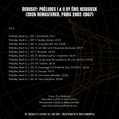 Debussy: Préludes I & II by Éric Heidsieck (2026 Remastered, Paris 2002-2007)