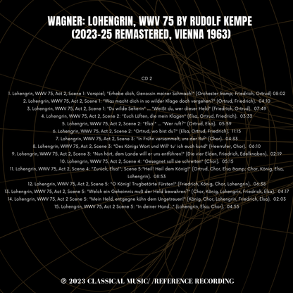 Wagner: Lohengrin, WWV 75 by Rudolf Kempe (2023-25 Remastered, Vienna 1963)