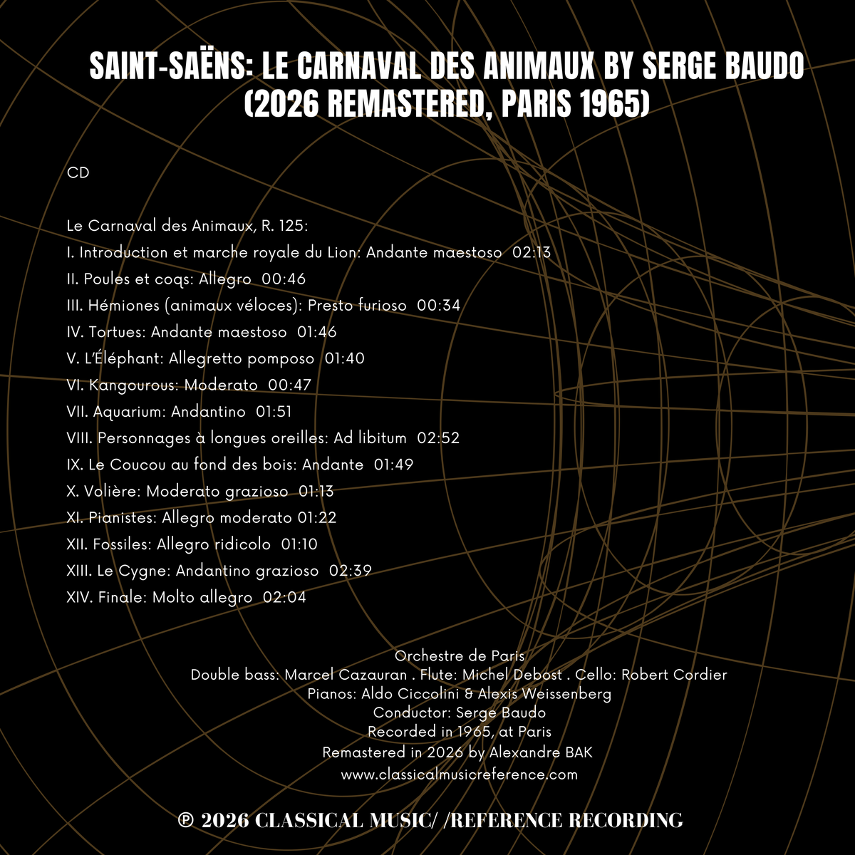 Saint-Saëns: Le Carnaval des Animaux by Serge Baudo (2026 Remastered, Paris 1965)