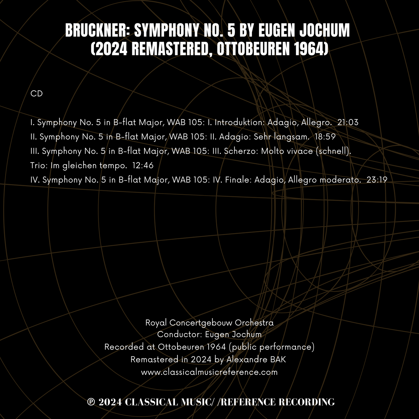 Bruckner: Symphony No. 5 by Eugen Jochum (2024 Remastered, Ottobeuren 1964)
