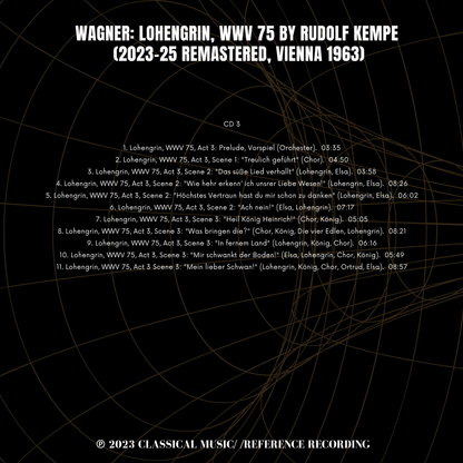 Wagner: Lohengrin, WWV 75 by Rudolf Kempe (2023-25 Remastered, Vienna 1963)