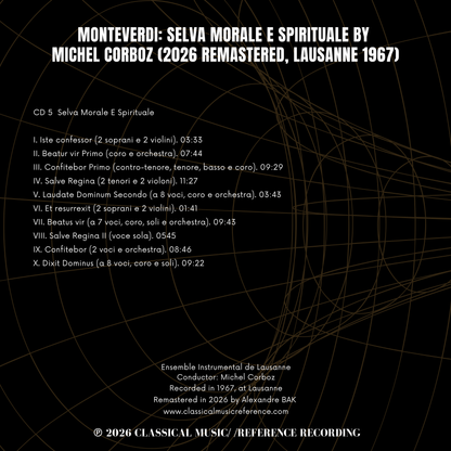 Monteverdi: Selva Morale E Spirituale by Michel Corboz (2026 Remastered, Lausanne 1967) - CMRR Music Publishing