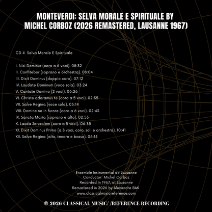 Monteverdi: Selva Morale E Spirituale by Michel Corboz (2026 Remastered, Lausanne 1967) - CMRR Music Publishing