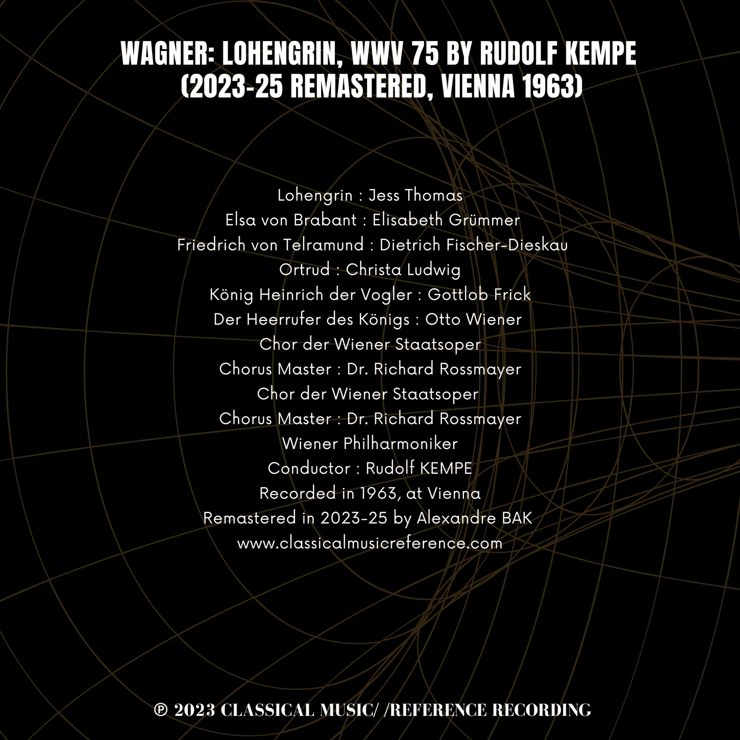 Wagner: Lohengrin, WWV 75 by Rudolf Kempe (2023-25 Remastered, Vienna 1963)