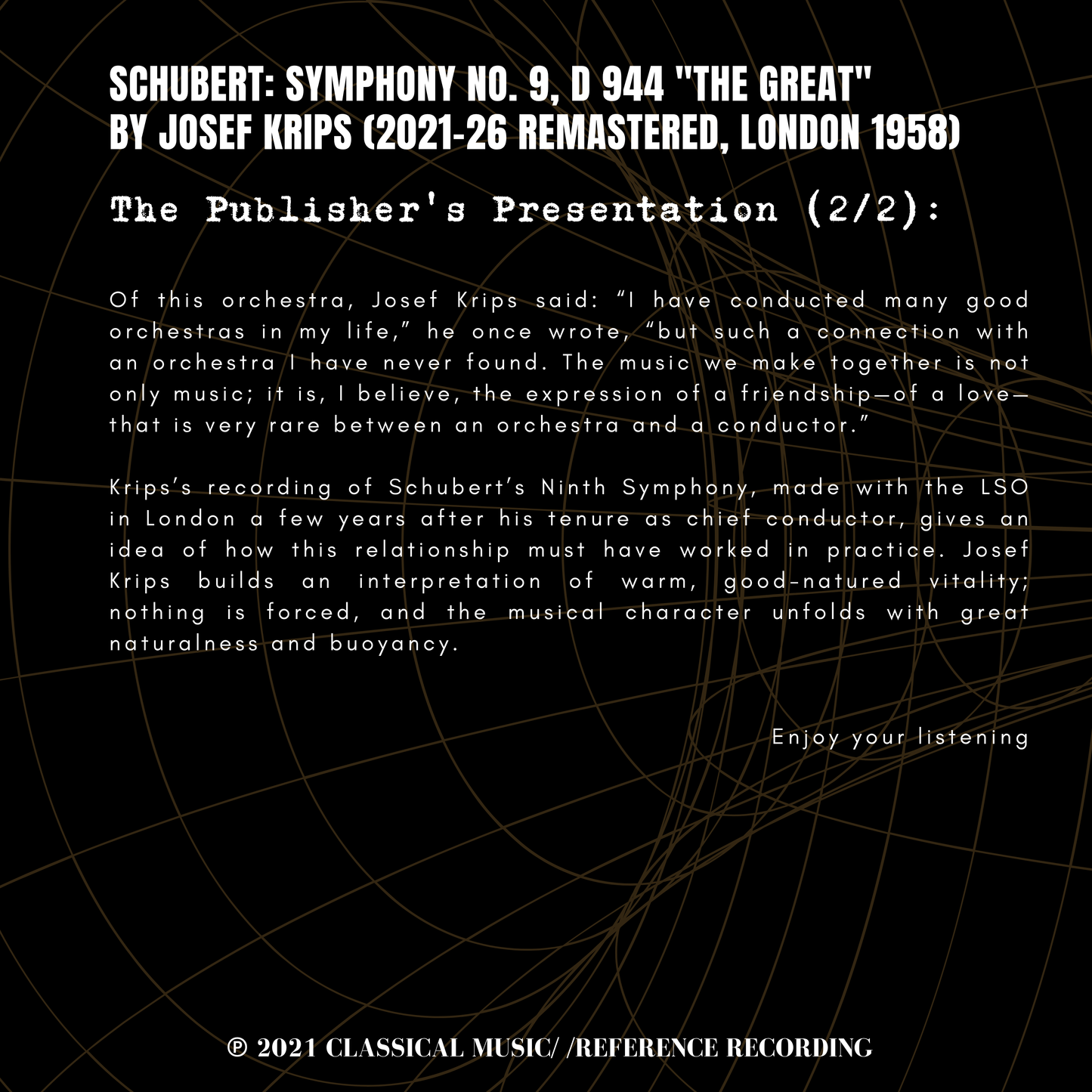 Schubert: Symphony No. 9, D 944 "The Great" by Josef Krips (2021-26 Remastered, London 1958)