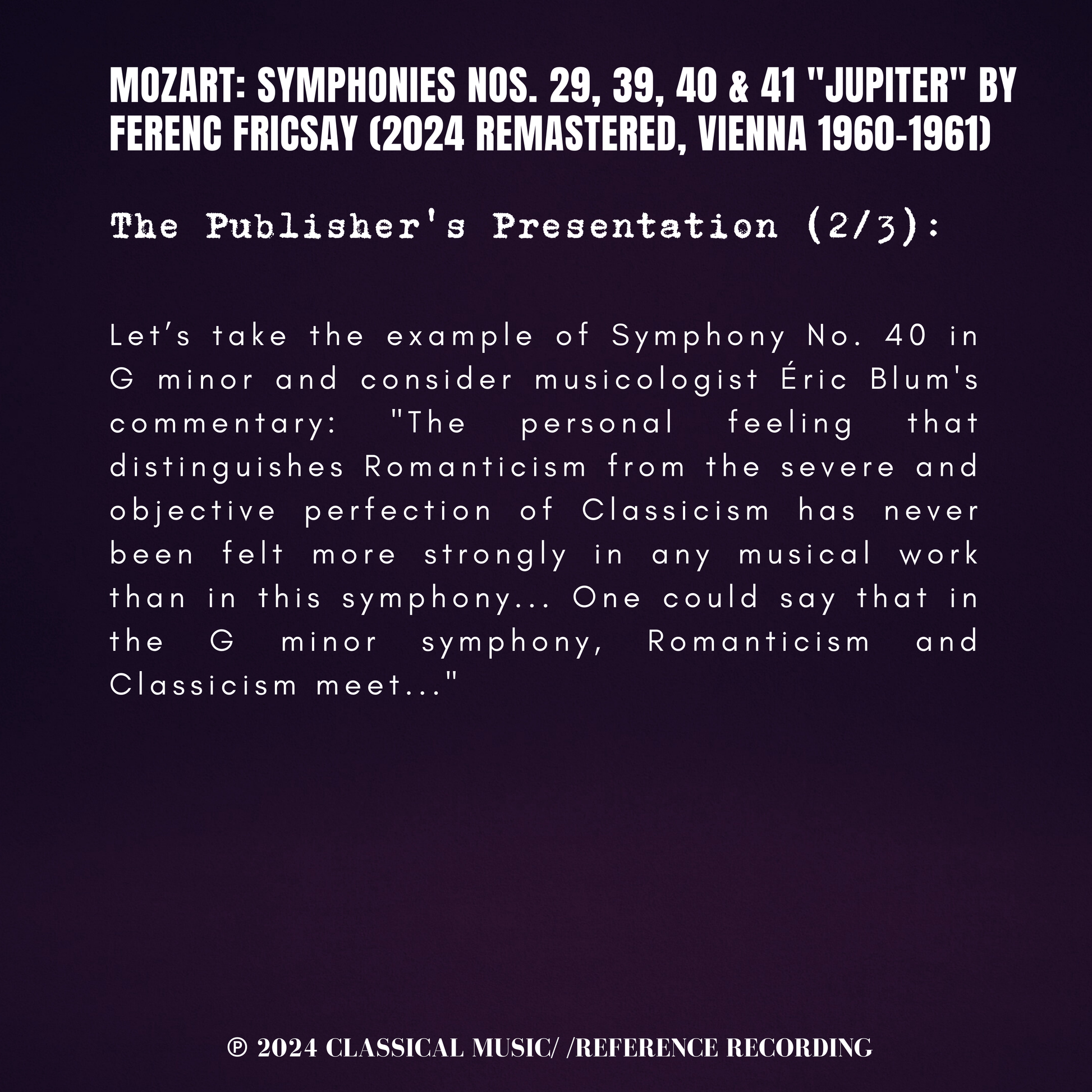 Mozart: Symphonies Nos. 29, 39, 40 & 41 Jupiter by Ferenc