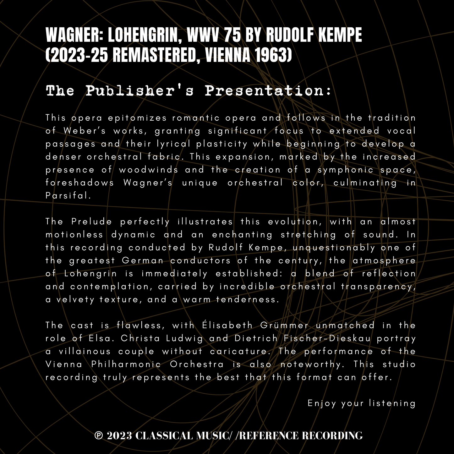 Wagner: Lohengrin, WWV 75 by Rudolf Kempe (2023-25 Remastered, Vienna 1963)