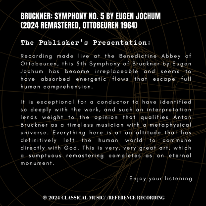 Bruckner: Symphony No. 5 by Eugen Jochum (2024 Remastered, Ottobeuren 1964) - CMRR Music Publishing