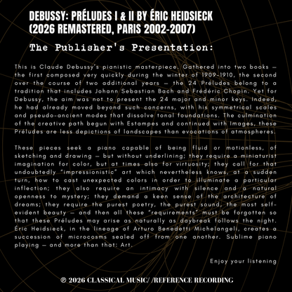 Debussy: Préludes I & II by Éric Heidsieck (2026 Remastered, Paris 2002-2007)