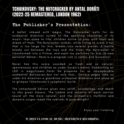 Tchaikovsky: The Nutcracker by Antal Doráti (2022-25 Remastered, London 1962)