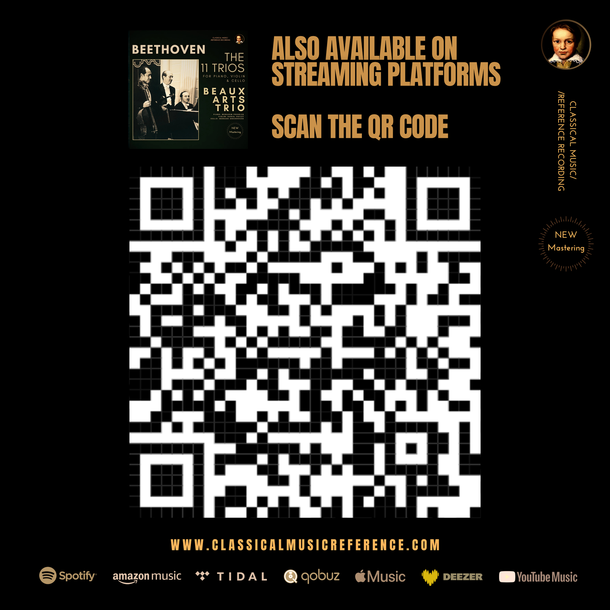 Beethoven: The 11 Trios for Piano, Violin & Cello by the Beaux Arts Trio (2023 Remastered, Studio 1965) - CMRR Music Publishing