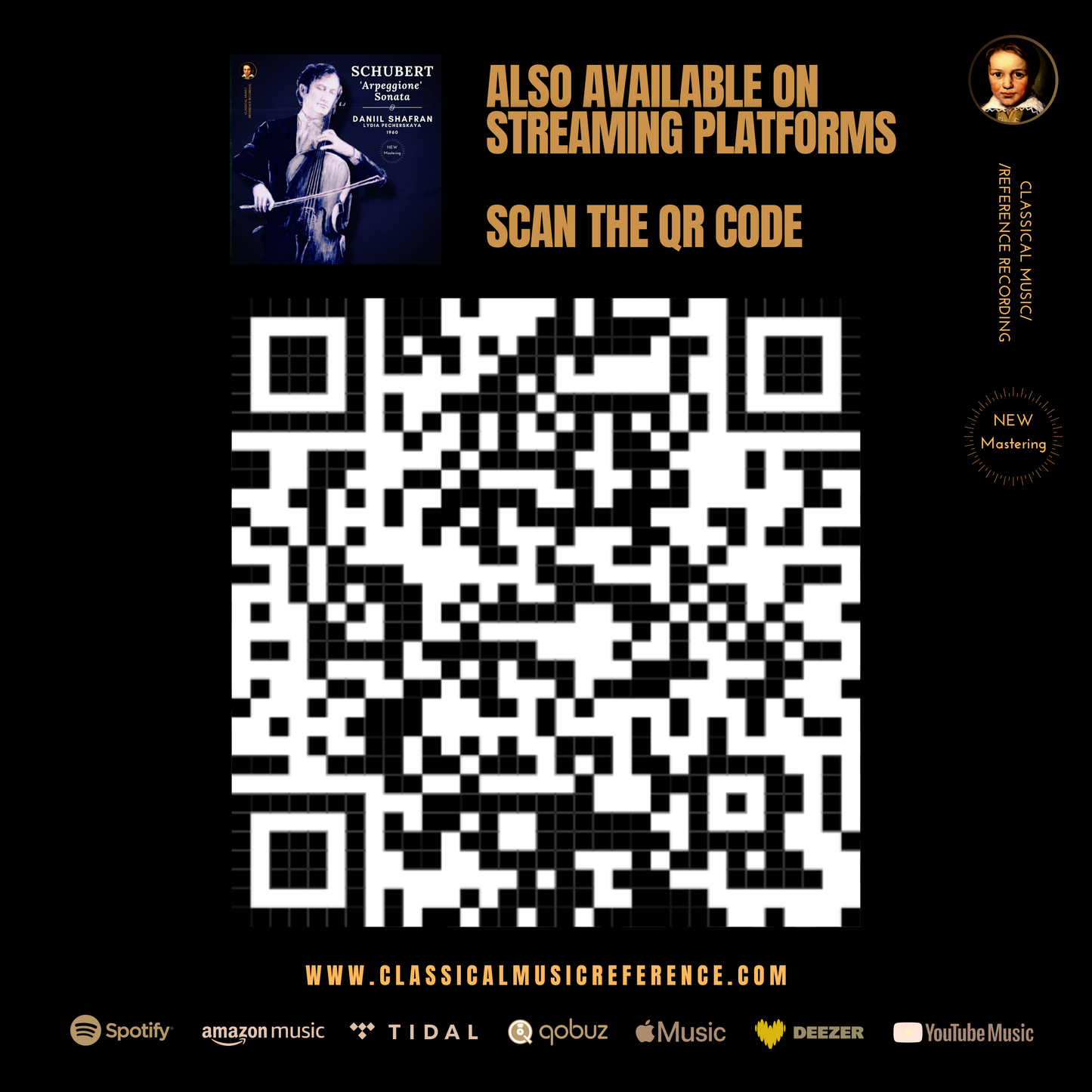 Schubert: Arpeggione Sonata D. 821 by Daniil Shafran (2024 Remastered, New York 1960) - CMRR Music Publishing