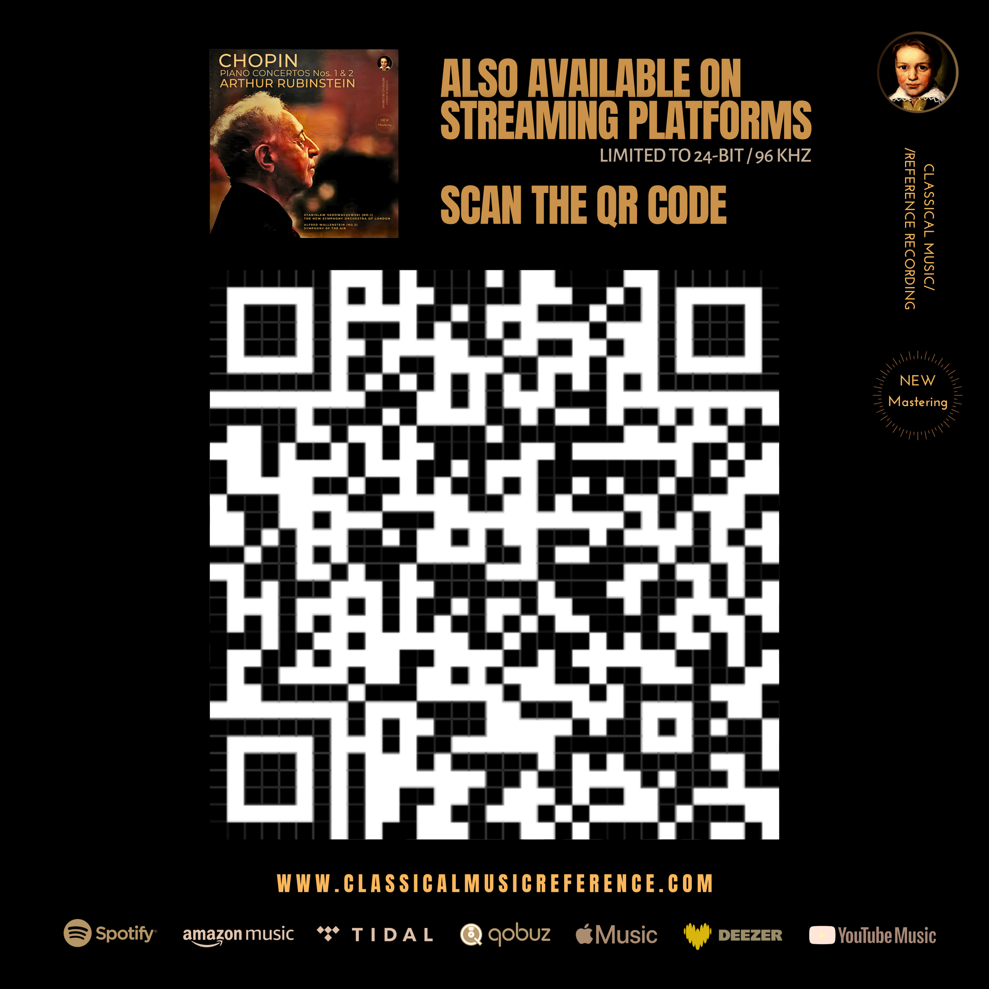 Chopin: Piano Concertos Nos. 1 & 2 by Arthur Rubinstein (2022-25 Remastered, Studio 1961 & 1958) - CMRR Music Publishing