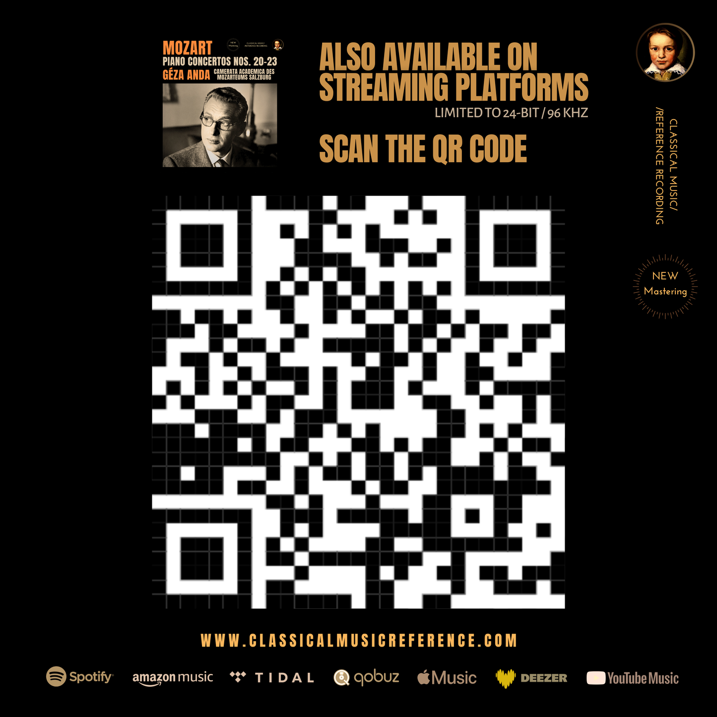 Mozart: Piano Concertos Nos. 20-23 by Géza Anda (2025 Remastered, Salzburg 1961-1964) - CMRR Music Publishing